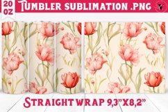 Spring Tumbler | Tulips and carnations | Cottagecore Product Image 1