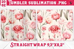 Spring Tumbler | Tulips and carnations | Cottagecore Product Image 1