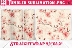 Spring Tumbler | Cherry blossoms | Vintage Product Image 1