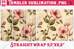 Vintage Spring Tumbler | Wild roses Product Image 1