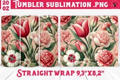 Vintage Spring Tumbler | Tulips and Carnations Product Image 1