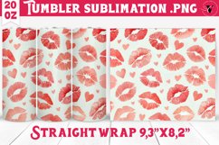 Valentine&#039;s day Tumbler | kisses pattern Product Image 1