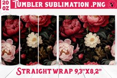 Flowers Tumbler | Peonies pattern | Peony Product Image 1