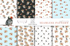 Seamless Pattern Spring Animal Flower Product Image 1