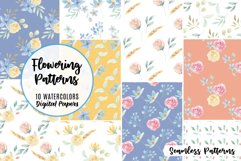Flowering Spring Patterns Seamless Watercolour Flower Floral Product Image 1