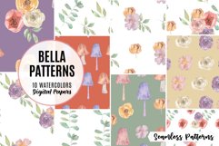 Bella Patterns Seamless Watercolour Flower Floral Pretty Product Image 1