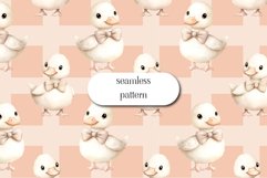 Easter seamless pattern - Digital Paper with Ducks Product Image 1