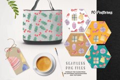 Merry Festive Christmas Watercolor Patterns Seamless Holiday Product Image 3