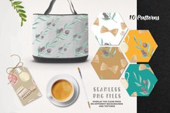 Italian Watercolor Patterns Seamless Italy Pizza Wine Product Image 2