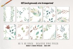 Lovely Leaves Green Watercolor Patterns Seamless Leaf Product Image 2