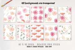 Flowers Pink Watercolor Patterns Seamless Floral Spring Product Image 2
