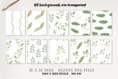Leaves Patterns Seamless Watercolour Leaf Pretty Foliage Product Image 2