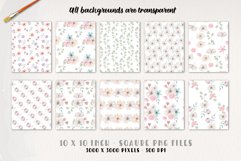 Field Flowers Watercolor Patterns Seamless Leaves Florals Product Image 3