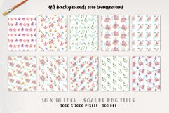 Delia Flower Watercolor Patterns Seamless Florals Leaves Product Image 2