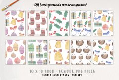 Merry Festive Christmas Watercolor Patterns Seamless Holiday Product Image 2
