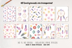 Dreamweaver Watercolor Patterns Seamless Boho Feathers Beads Product Image 3