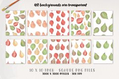 Pears Patterns Watercolor Seamless Summer Pretty Fruit Product Image 3