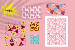 Funky Valentine seamless patterns bundle Product Image 3