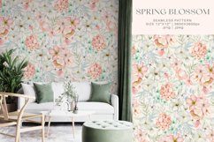 Spring Blossom Watercolor Peachy and Mint Flower Clipart Product Image 10