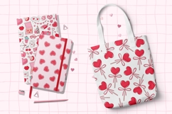 8 VALENTINE'S DAY DIGITAL PAPERS | EPS JPG PNG Product Image 2