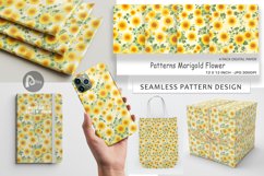 Digital Paper Patterns Marigold Flower Product Image 1