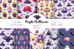 Kawaii Halloween Digital Papers Cute Autumn Seamless Pattern Product Image 1