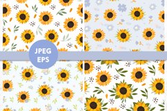 Sunflower digital paper. Sublimation. Sunflower patterns Product Image 1