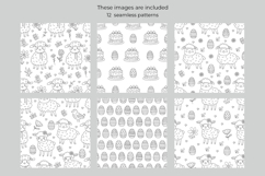 Easter Harmony Doodle Clipart and Seamless Patterns Product Image 5