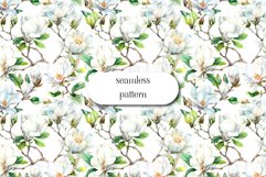 Magnolia digital paper , magnolia scrapbook, peony pattern Product Image 1