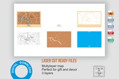 Pavia Italy 3d Map - Wood Multilayer Laser Cut files Product Image 5