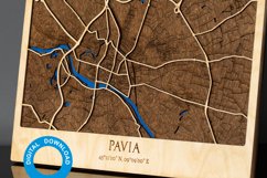 Pavia Italy 3d Map - Wood Multilayer Laser Cut files Product Image 3