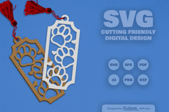 Paws Bookmark SVG Product Image 2