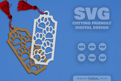 Paws Bookmark SVG Product Image 1