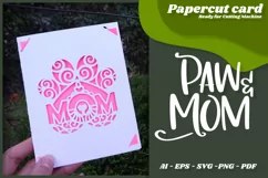 paw card template for cricut joy
