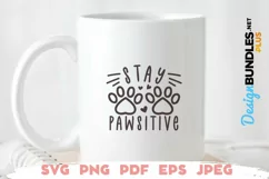 Paw Drawing SVG Cut File For Mug