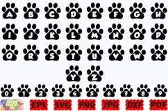 Paw Font SVG | Paw Alphabet SVG | Paw Letters SVG | Font SVG Product Image 2