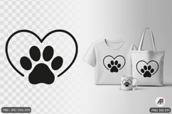 Paw Heart Shapes SVG PNG Product Image 6