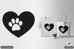 Paw Heart Shapes SVG PNG Product Image 9