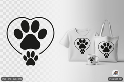 Paw Heart Shapes SVG PNG Product Image 2