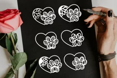 Papercut Set of Heart Paws, Animal Paw Set, Decorative Paws Product Image 3