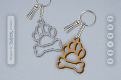 Paw Keychain SVG Product Image 2