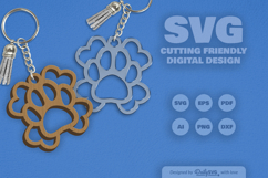 Paw Keychain SVG Product Image 2