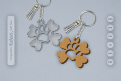 Paw Keychain SVG Product Image 2