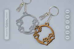 Paw Keychain SVG Product Image 1