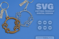 Paw Keychain SVG Product Image 2