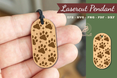 Paw Lasercut Pendant Product Image 1