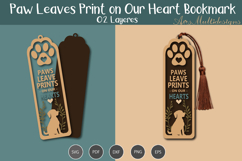 Paws leave prints on our hearts bookmark Product Image 1