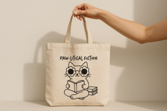 Hipster Cat Line Art Clipart, Funny Puns SVG | PNG | EPS Product Image 2