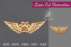 Paw Memorial Laser Cut Decoration SVG Product Image 1