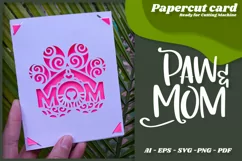 paw mom card template 